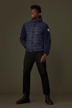 Ropa Canada Goose Hombre Mexico - HyBridge Forro Polar Azul Oscuro Marino HF2813690